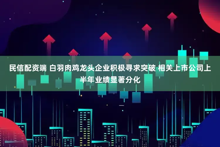 民信配资端 白羽肉鸡龙头企业积极寻求突破 相关上市公司上半年业绩显著分化